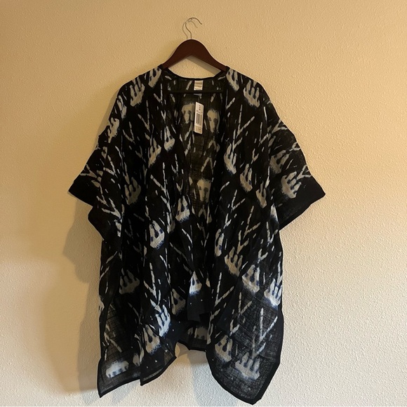 NWT L*Space Shibori Seas Go With the Flow Cover Up Kimono One Size Midnight Blue - Picture 5 of 10